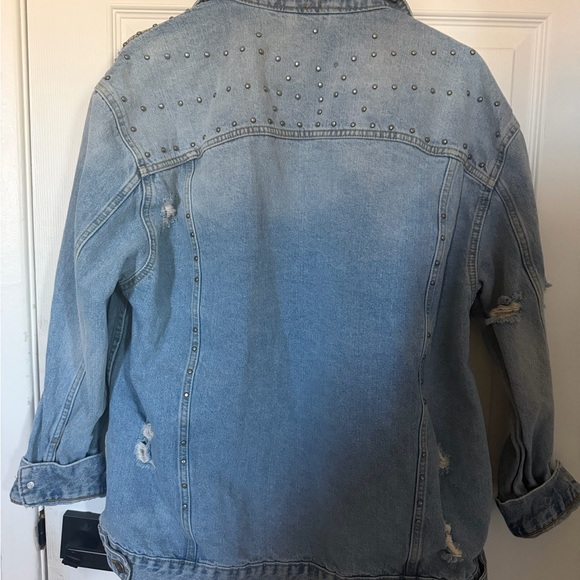 Free People Studded Denim Jacket - Picture 2 of 3